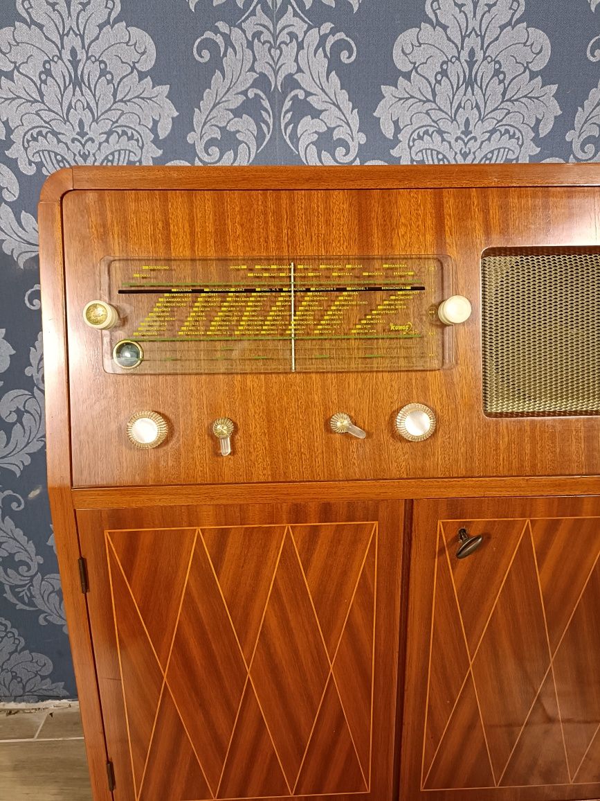 Oryginalny radiogramofon w bdb stanie, radio vintage, transport