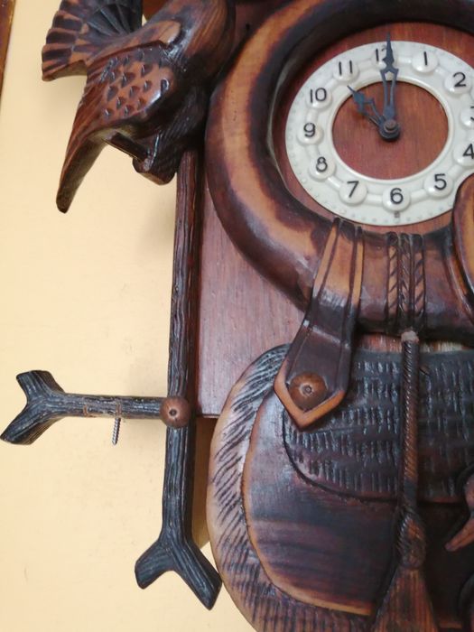 Zegar drewniany myśliwski