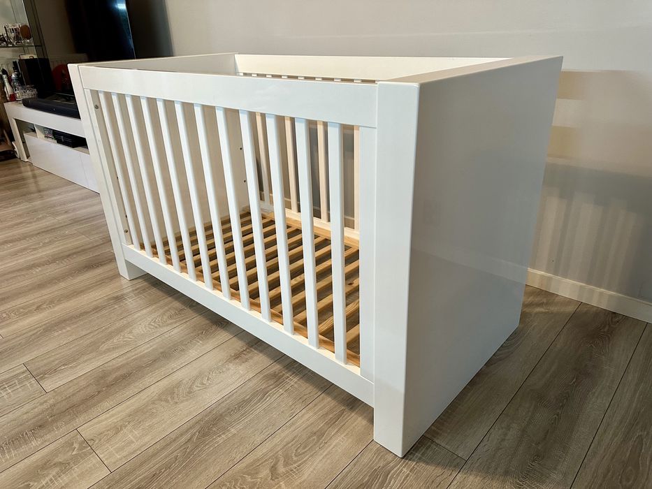 Łóżeczko Kidsmill Somero II White Glossy + Materac Babys-zone