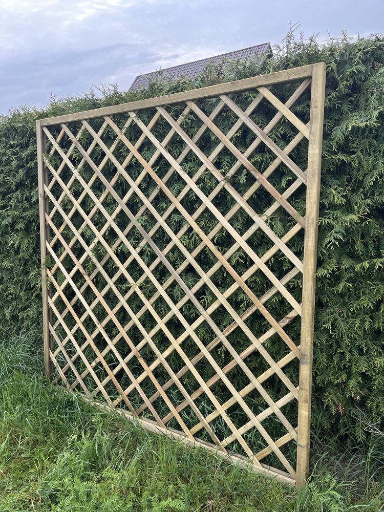 Kratka Diagonalna Do Pnączy, Pergola 180cm x 180cm SOLIDNA RAMA