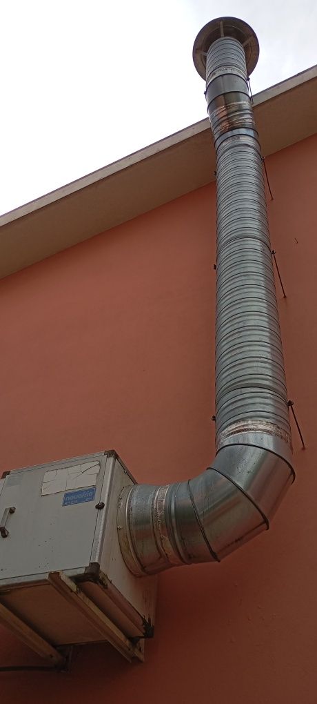 Extração e conduta de cozinha industrial