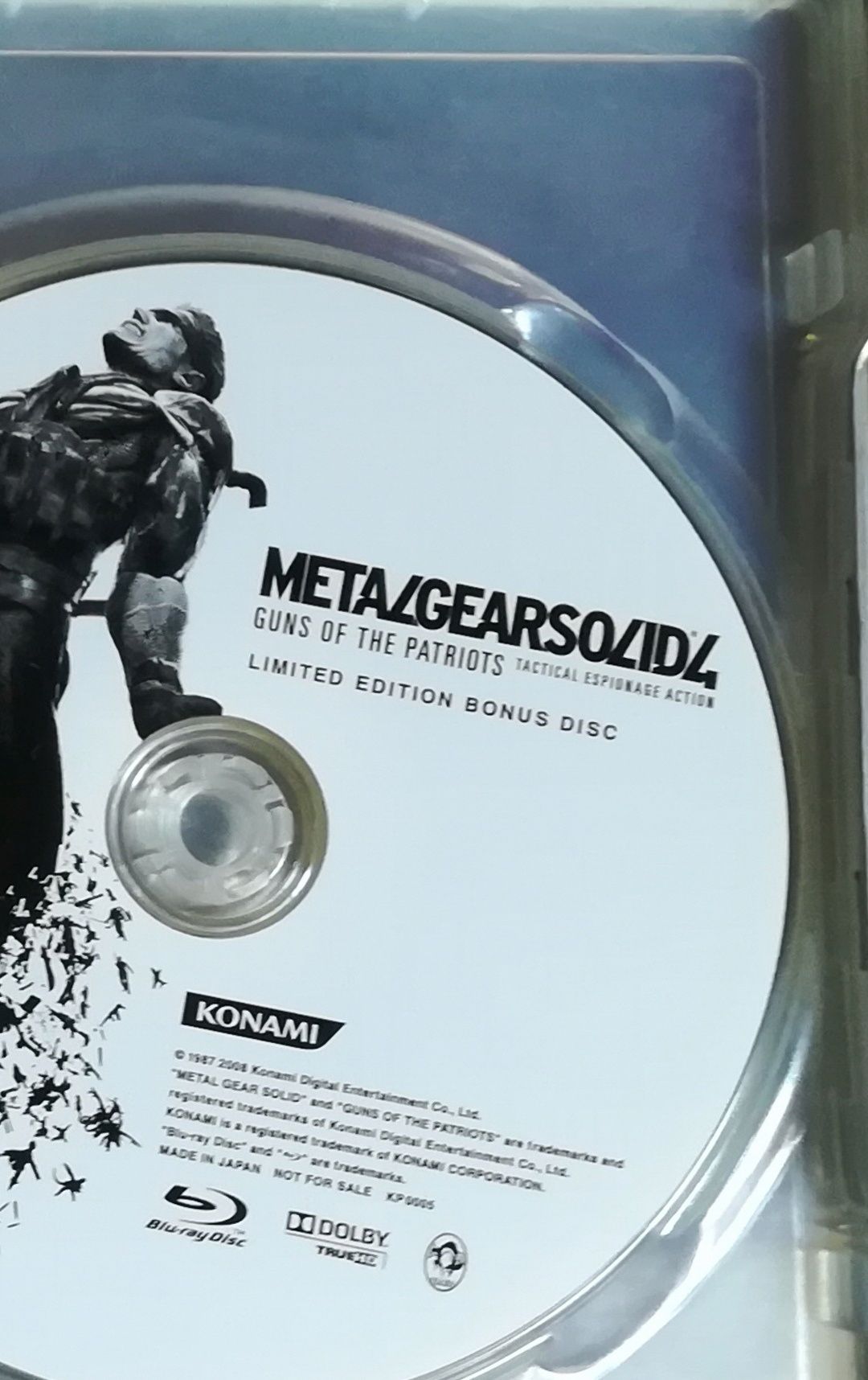 Metal Gear solid 4 Limited Edition Bonus Disc Blu-Ray Ps3 Ps4 Ps5