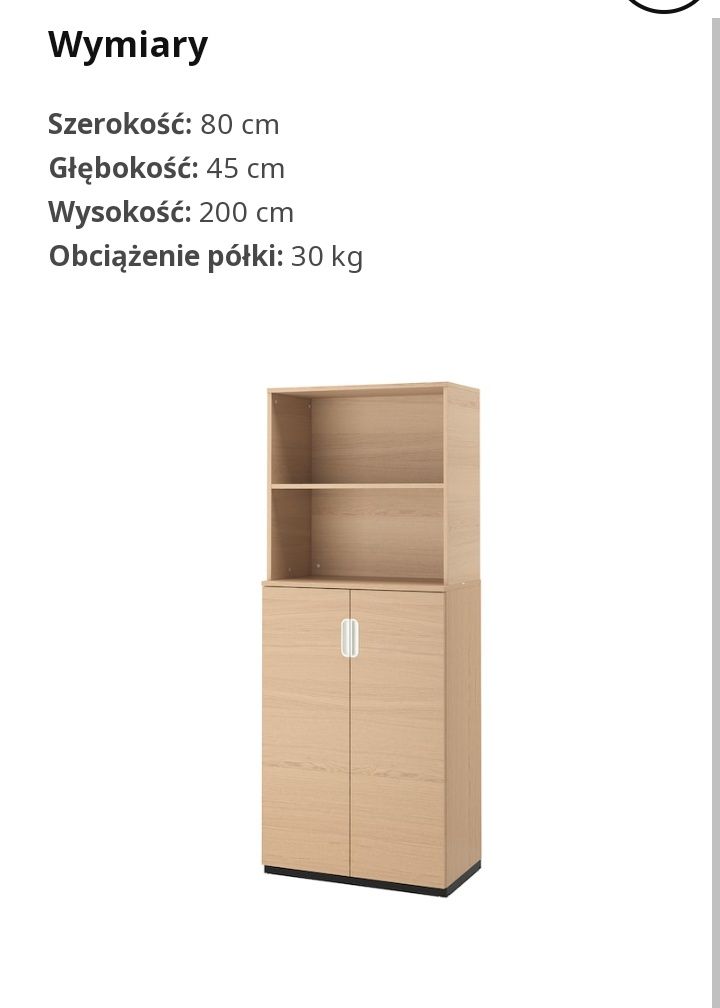 Szafka Galant Ikea szafa półka komoda
