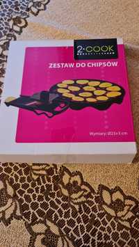 Zestaw do chipsów z mikrofali z szatkownicą czarny 2-Cook