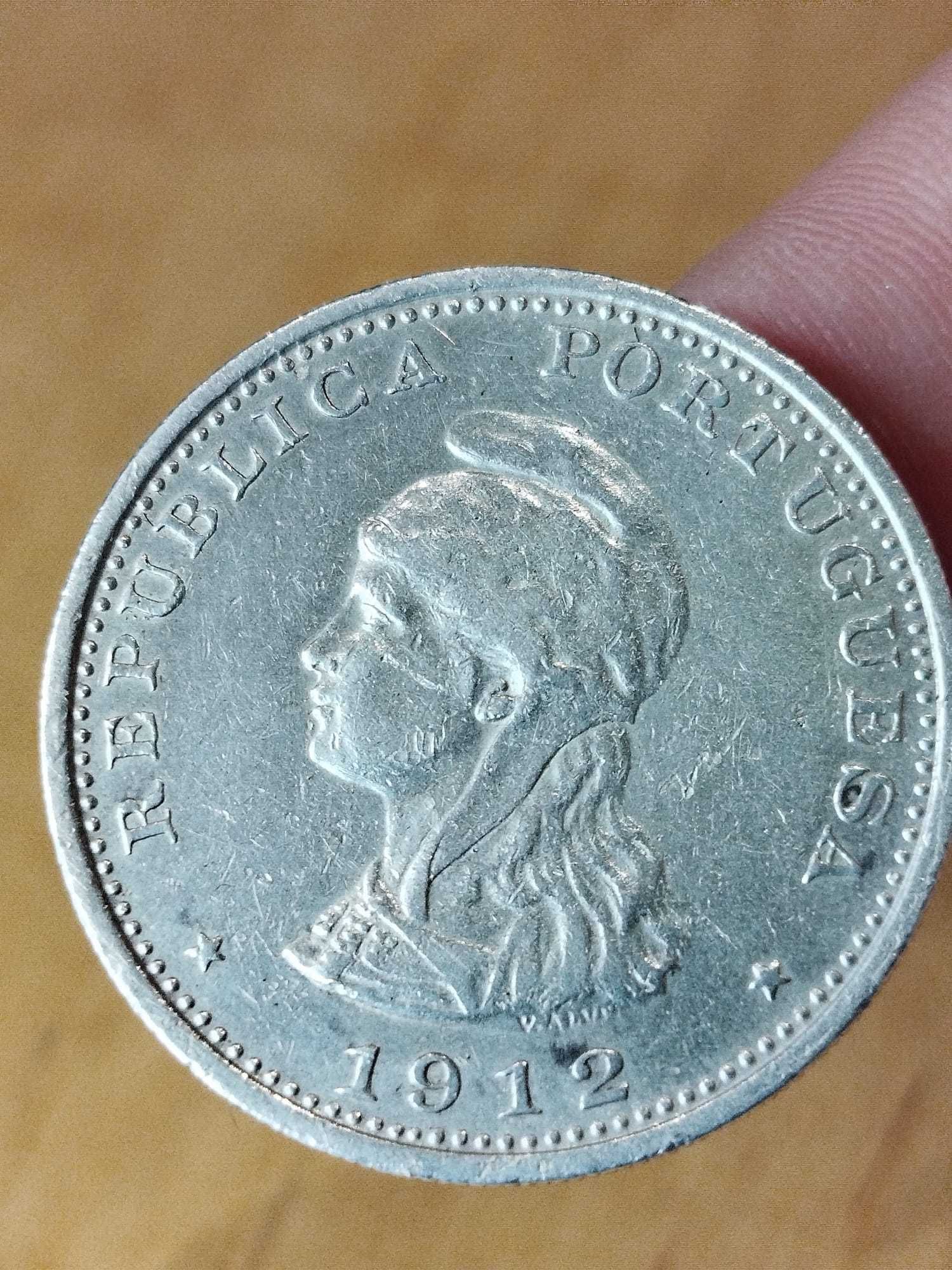 1912 - India Portuguesa - Uma rupia - Prata