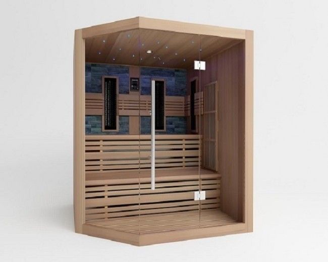 LUKSUSOWA Sauna na Podczerwień - INFRAPLUS™ Geromin 161C+IR Biały Cedr