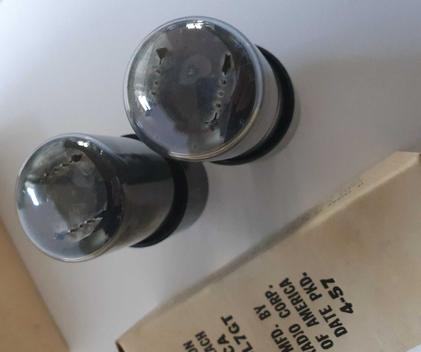 6SL7 GT RCA Smoked Glass NOS USA 1950's Para Lampy Elektronowe Tube