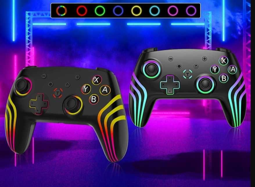 Pad bezprzewodowy uniwersalni do konsoli i PC Switch czarny RGB