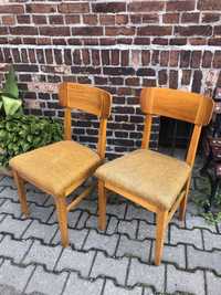 Krzesła Bilea PRL tapicerowane | retro vintage nie hałas skoczek