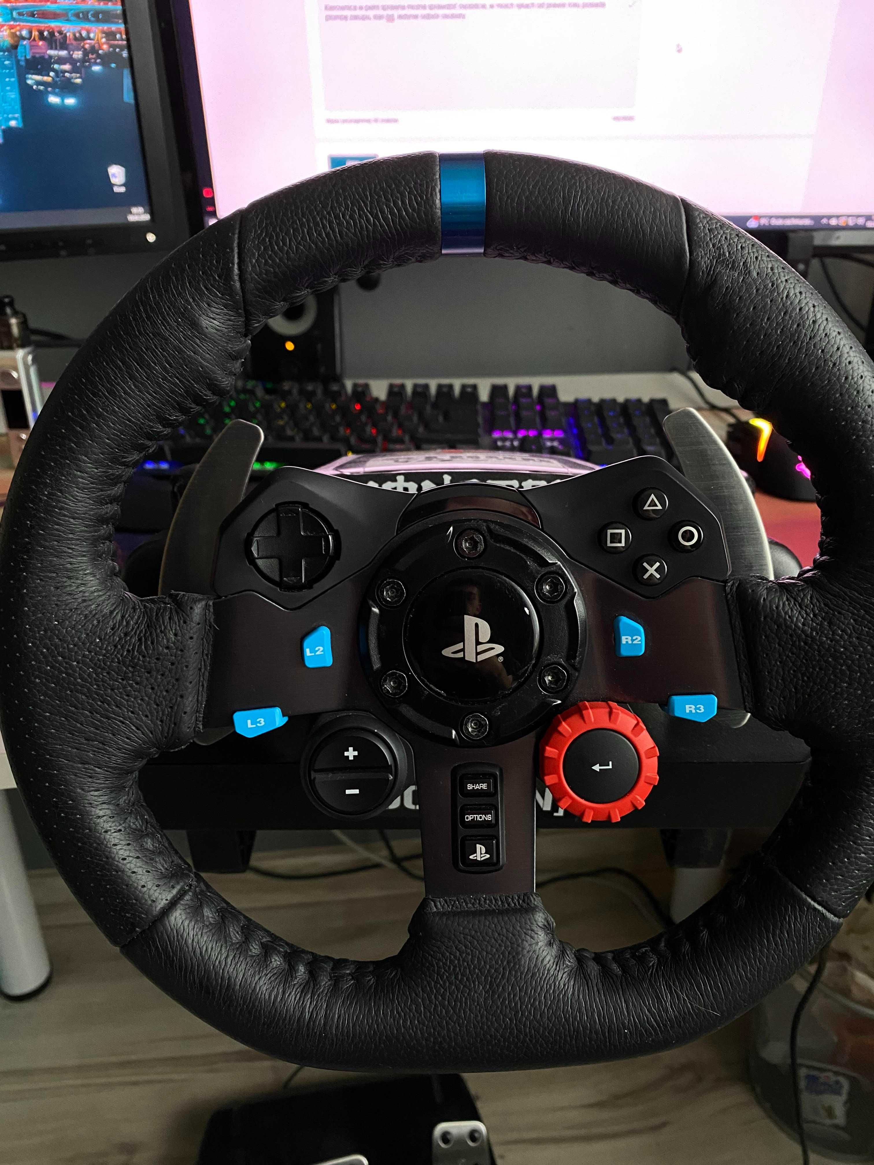 logitech g29 + shifter + brake + kierownica z adapterem