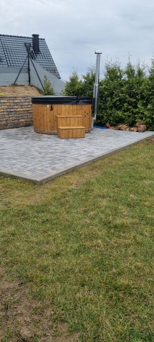 Domek na Kaszubach z kominkiem i balia staw rybki