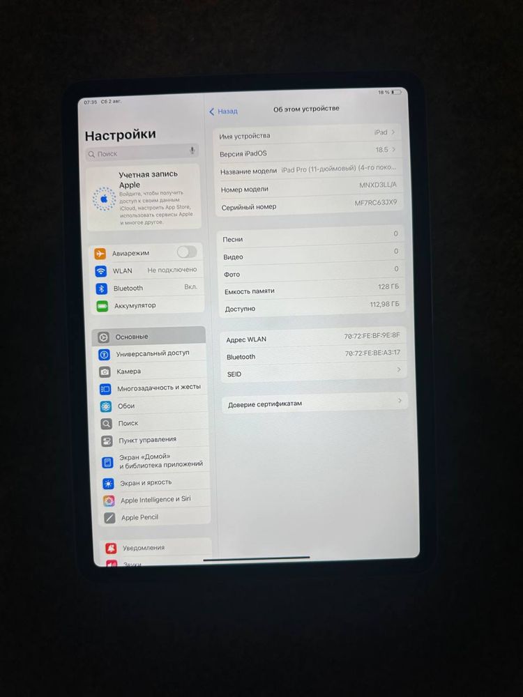 Ipad pro 11 m2 128