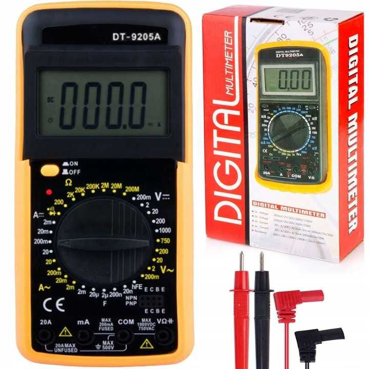 Miernik duży uniwersalny DT 9205A , LCD