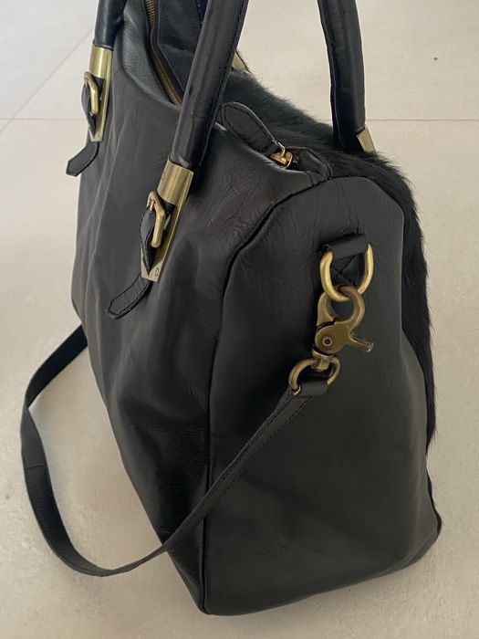 M&Co torebka duża skora naturlana włosie naturalne