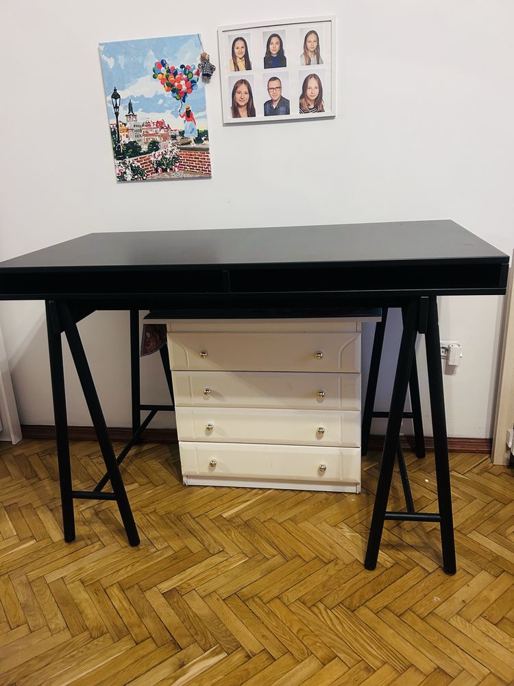 IKEA SPANST biurko blat stołu z kozłami stół