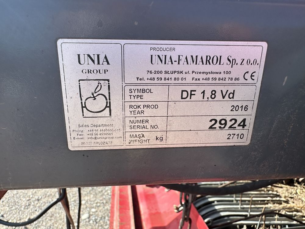 Prasa UNIA 1.8 V d Siatka noże rotor! 1wł 2016r ZAMIANA RATY 0% !!!