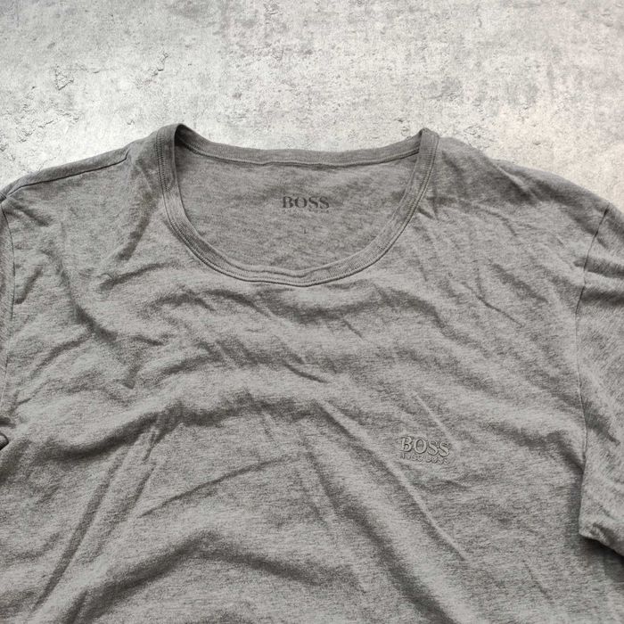 MĘSKA Koszulka Bawełna Hugo Boss BOSS Szara Elegancka Basic Klasyk