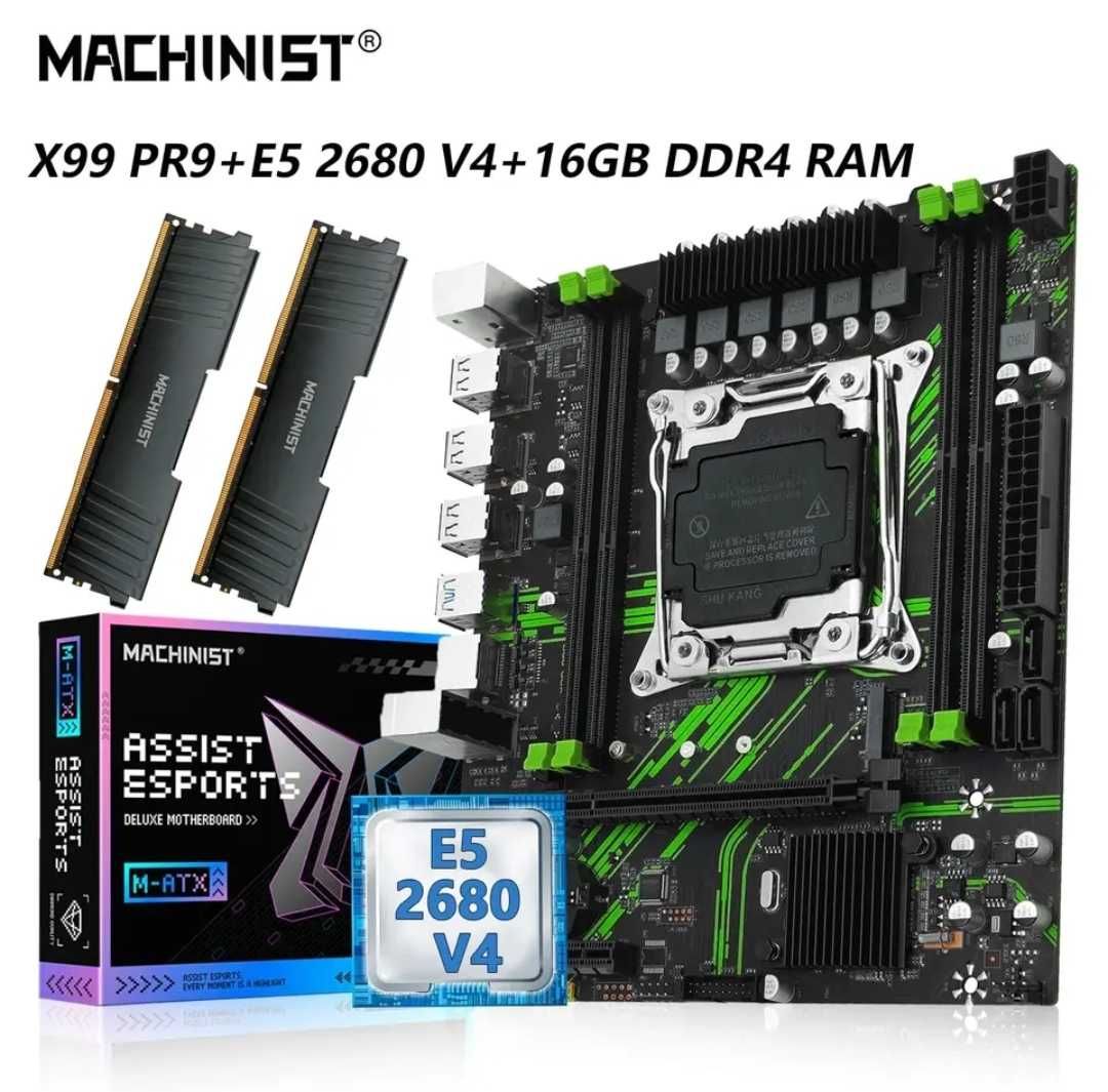 Игровой набор Machinist X99 PR9, Xeon E5 2680 V4 , DDR4 16 gb, SSD m2