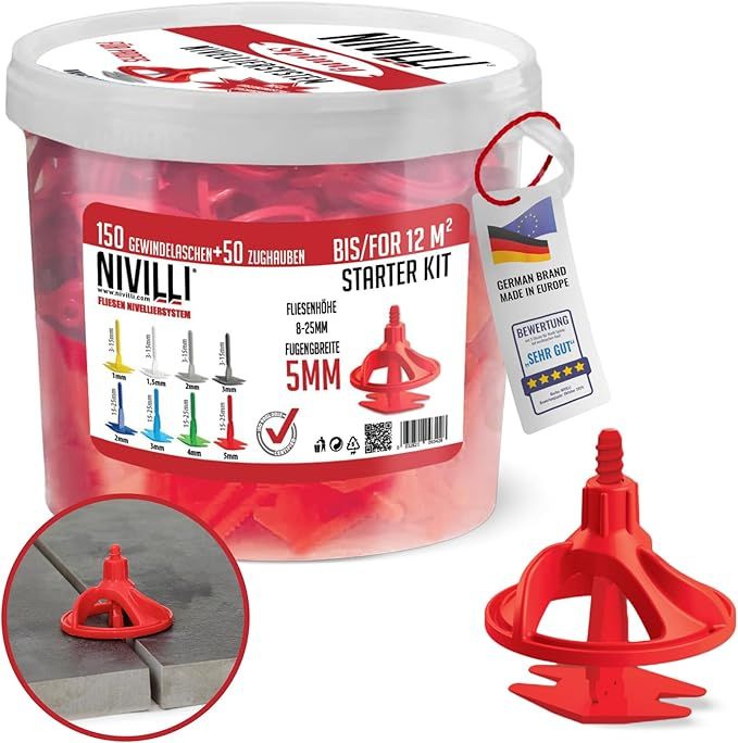 nivilli spinny zestaw startowy, system poziomowania płytek 5 mm