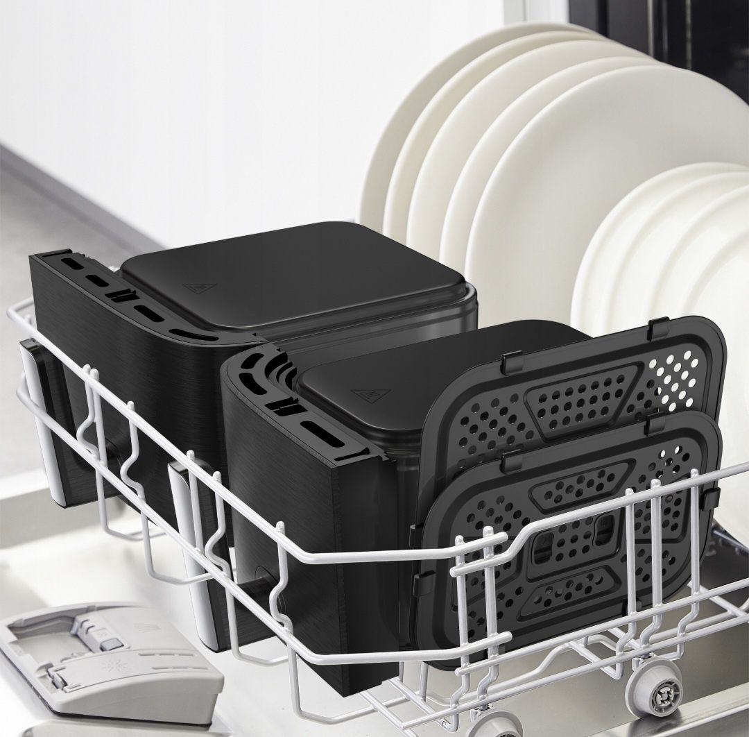 Frytkownica beztłuszczowa TEFAL DUAL EASY EY9428E XXL 11l 2700W dwukom