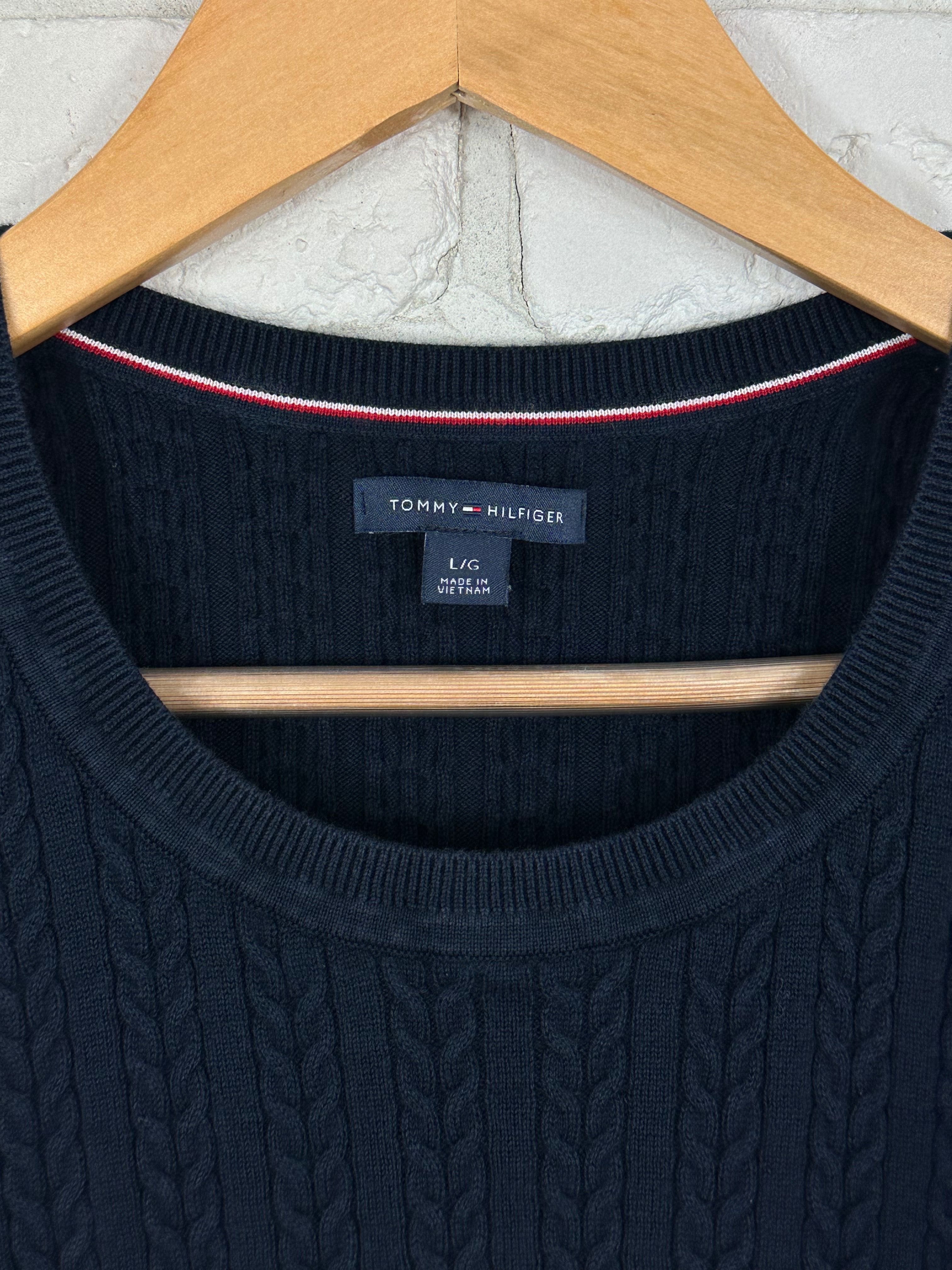 Cienki sweter Tommy Hilfiger typu warkocz