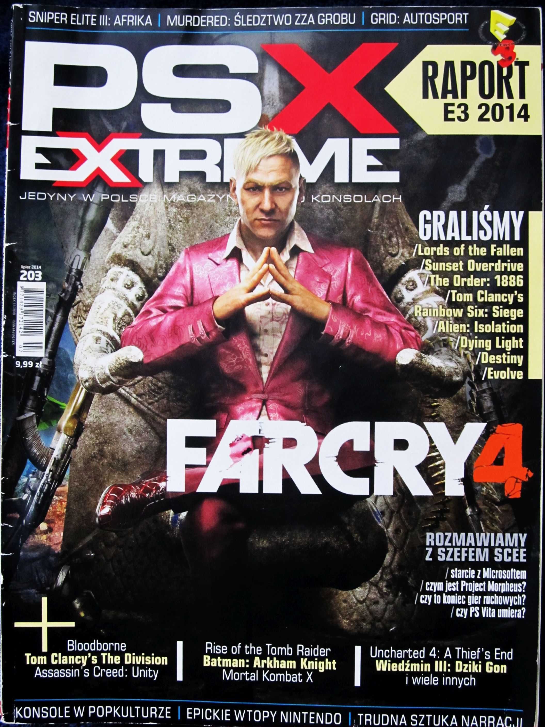 PSX 203 lipiec 2014 Farcry 4,Bloodborne,Wiedźmin III,Tom Clancy's