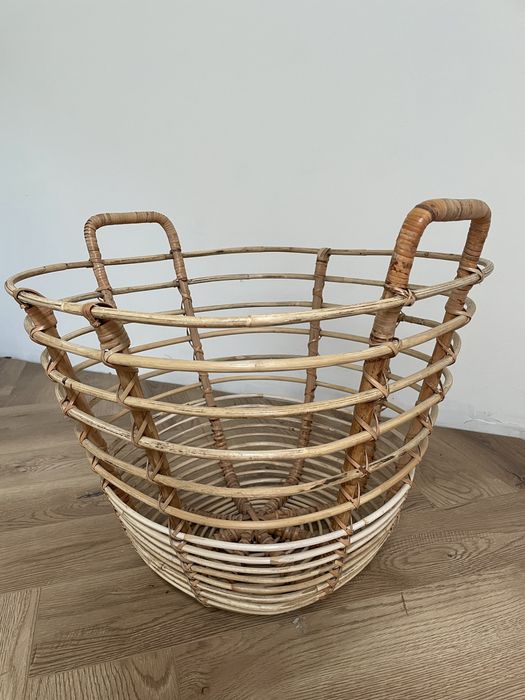 Kosz rattanowy z uchwytami ikea