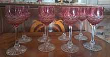 Conjunto de  copos em cristal lapidado (8copos)