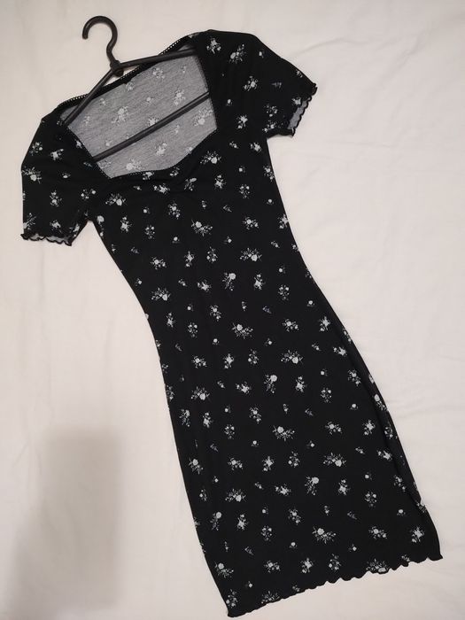 /HM плаття сукня/ коротка рубчик трикотаж розмір XXS-XS пог 30-44