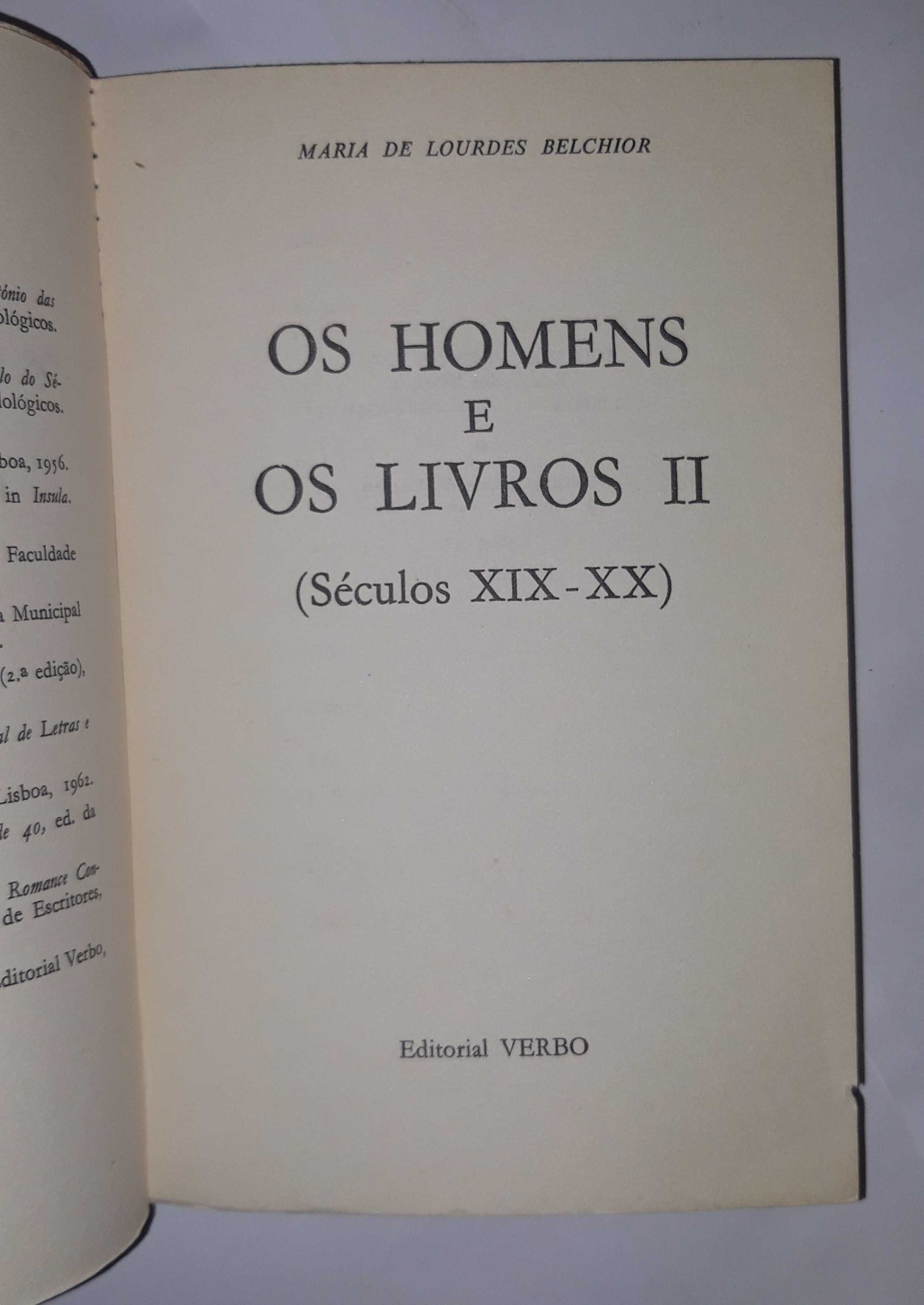 Livro Ref Par1  - Maria de Lourdes Belchior - Os Homens e Os Livros II