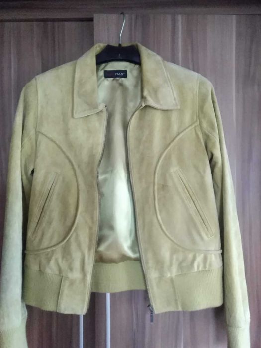 kurtka skora zielona
