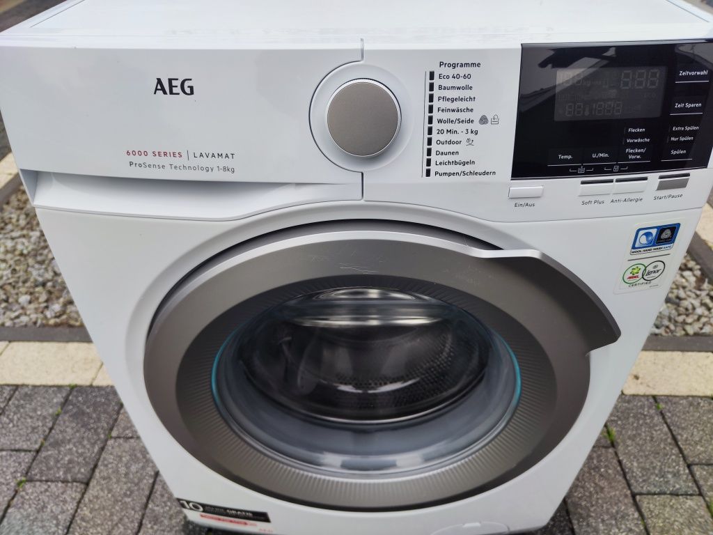 Pralka AEG 6000 SERIES 8kg A+++ 1400 obrotów INVERTER Jak NOWA OKAZJA