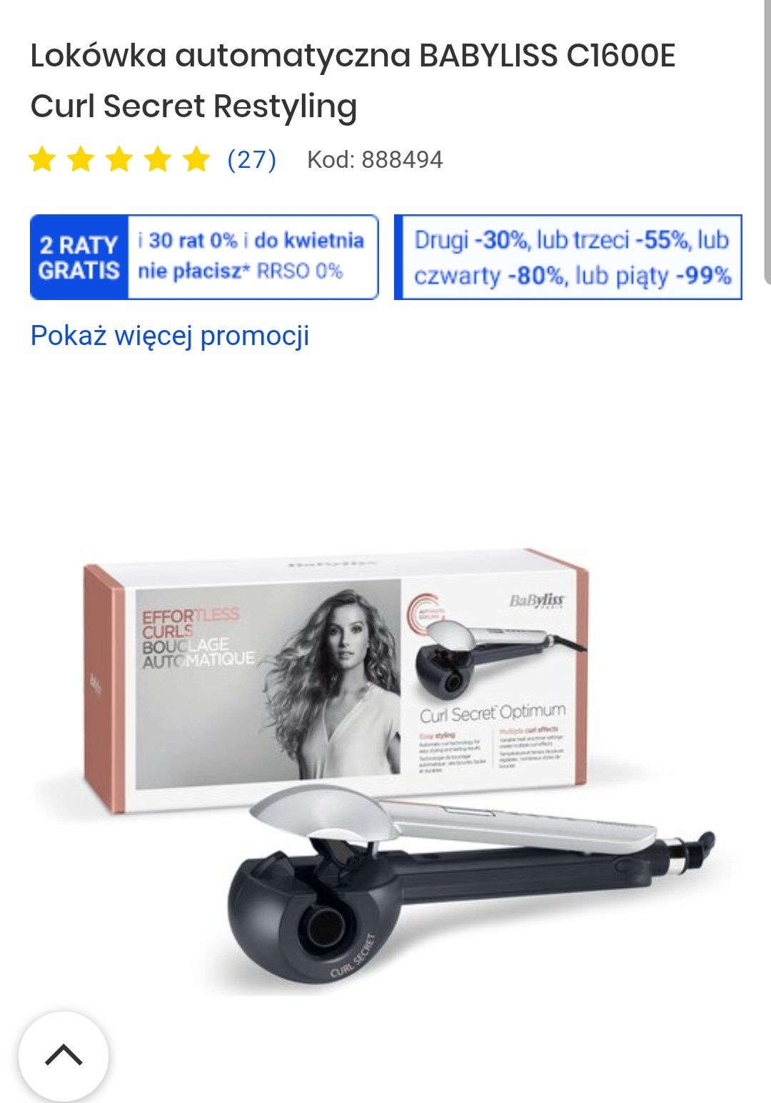 Lokówka automatyczna BABYLISS C1600E Curl Secret Restyling