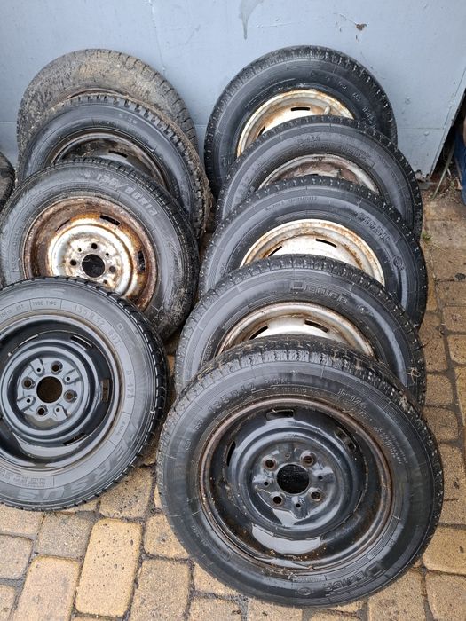 Kola opony r 12 fiat 126 przyczepka Niewiadow zapasowka