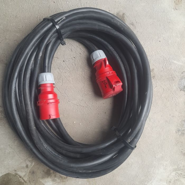 Przedłużacz, przewód, kabel 5x6mm² 20 metrów