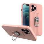 Etui z uchwytem na palec i podstawką iPhone XS Max różowy