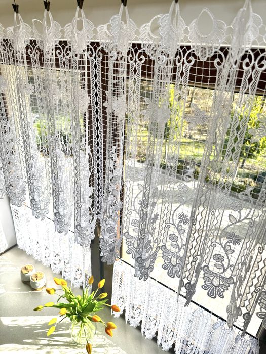 Zazdrostka Gipiura Biała Firanka Do Pokoju Do Kuchni Na Wymiar 40 wys