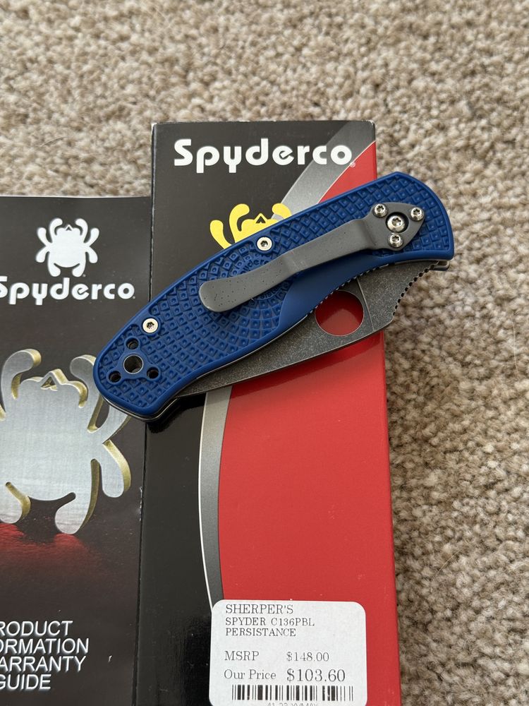 Spyderco Persistence CPM-S35VN Blackwash. Складний ніж. Оригінал!