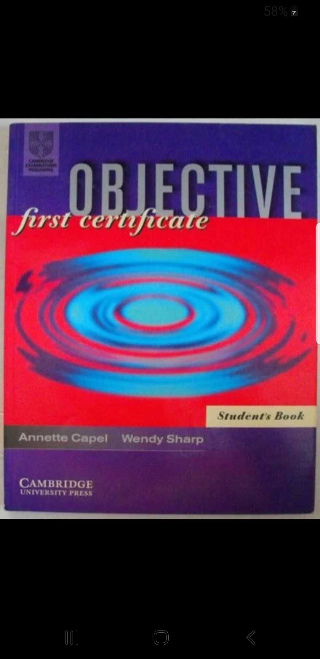 First Certificate Objective