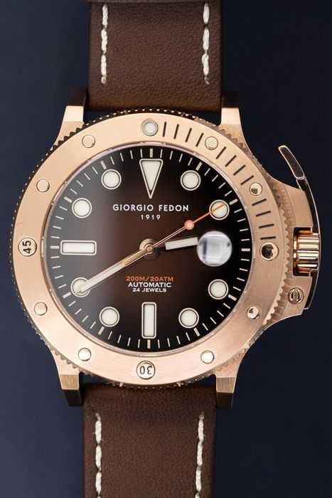 Giorgio Fedon Aquamarine Men's Automatic Watch IP Rose Gold