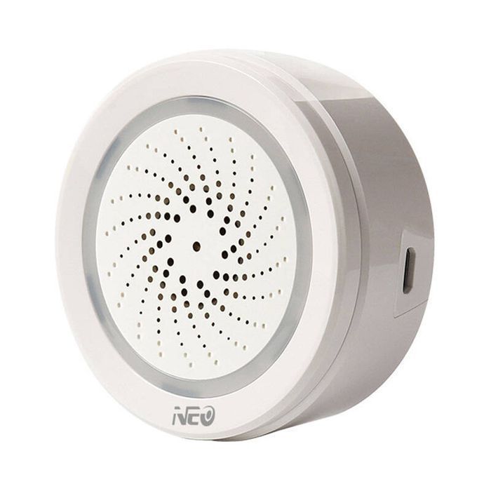 Inteligentna Syrena Alarmowa Neo Nas-Ab02W, 100Db, Wifi Tuya