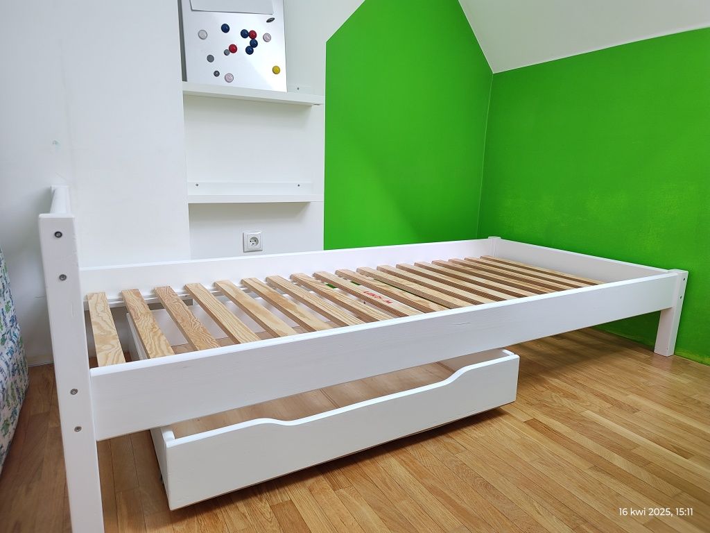 Łóżko 180x80 białe dziecięce Lukdom