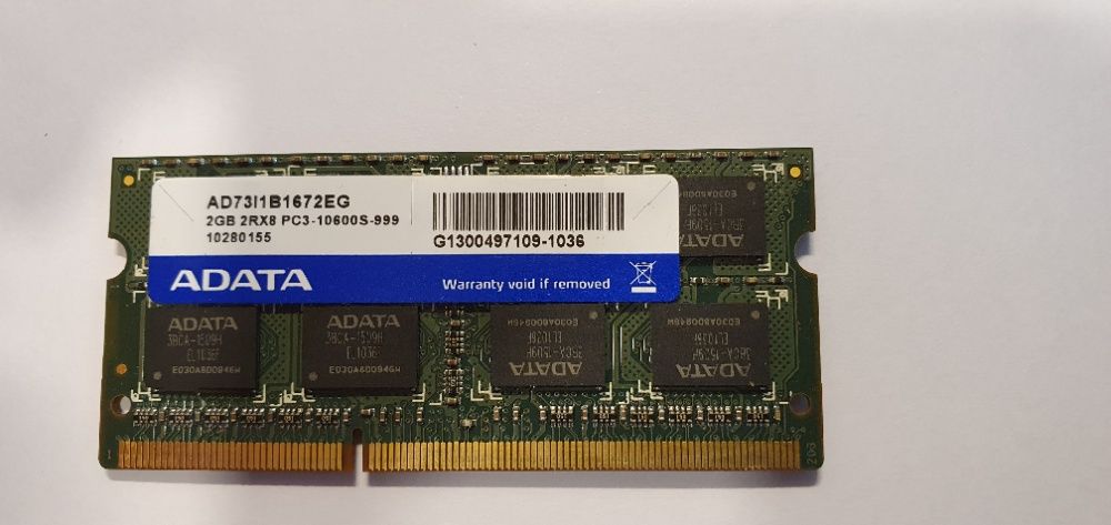 ADATA 2 Memória 2 GB Pc3-10600 Ddr3-1333mhz Laptop Memory RAM