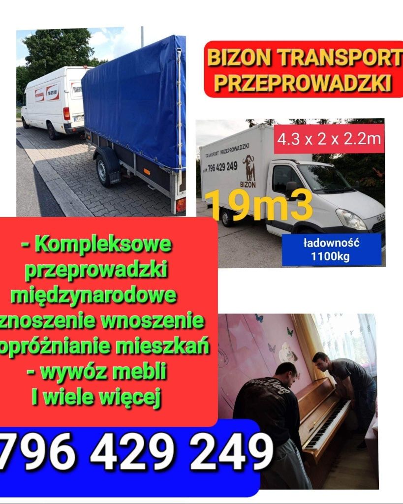 Transport * Przeprowadzki *PL*UE . Wywóz mebli * utylizacja * pszok*