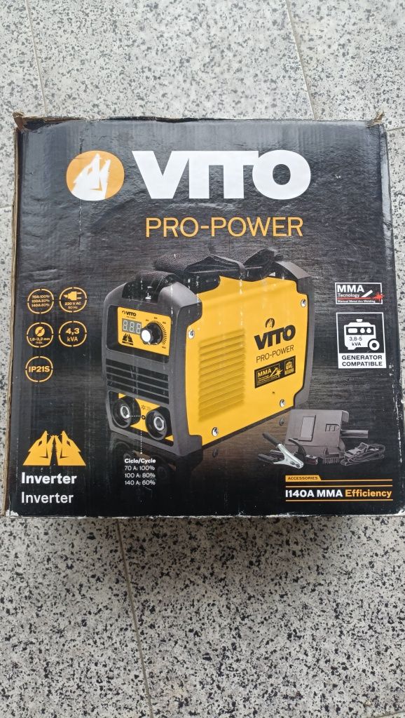 Máquina de soldar inverter Vito 20/140 amperes