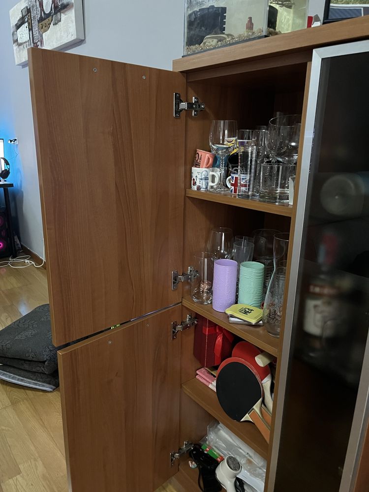 Conjunto de sala ( mesa de centro , movel apoio televisao , vitrine)