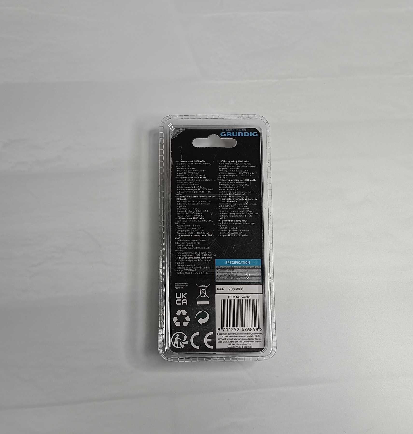 Powerbank Grundig 1800 mAh zielony