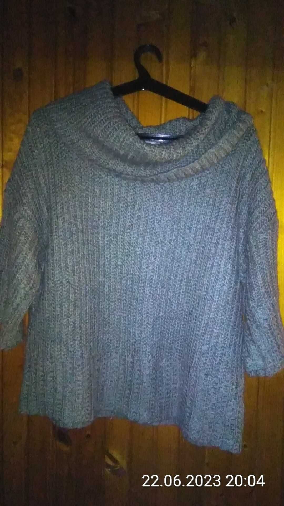 Marks & Spencer Brązowy sweter, rękaw 3/4 XL