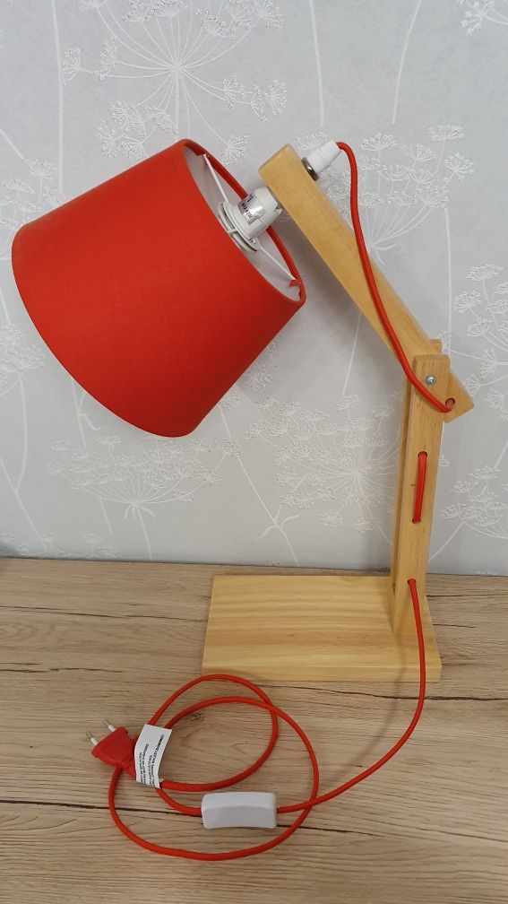 Nowodvorski Joga Red czerwony abażur lampa biurko dziecięcy