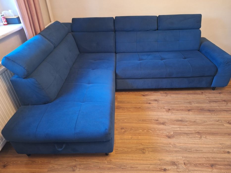 Narożnik Matras Black Red White niebieski/granatowy